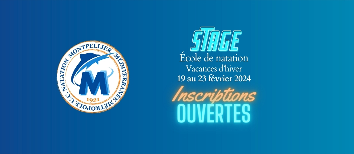 STAGE ECOLE DE NATATION VACANCES D'HIVER 2024